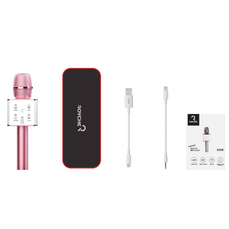 Royche Portable Karaoke Wireless Bluetooth 5.0 Microphone Speaker - Imported from UK