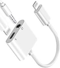 Apple iPhone 2 in 1 Charging and Headphones Adapter Lightning to 3.5mm Jack Audio Converter