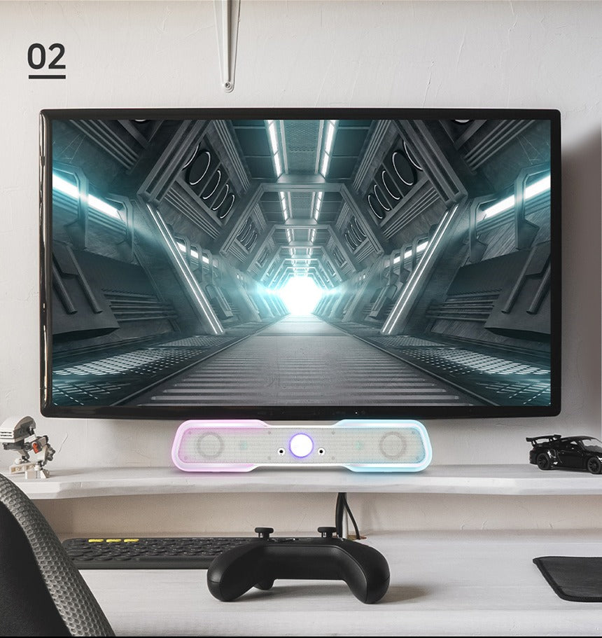 ROYCHE RGB LED Gaming Computer Speaker Bar sound bar, RSB-G5000