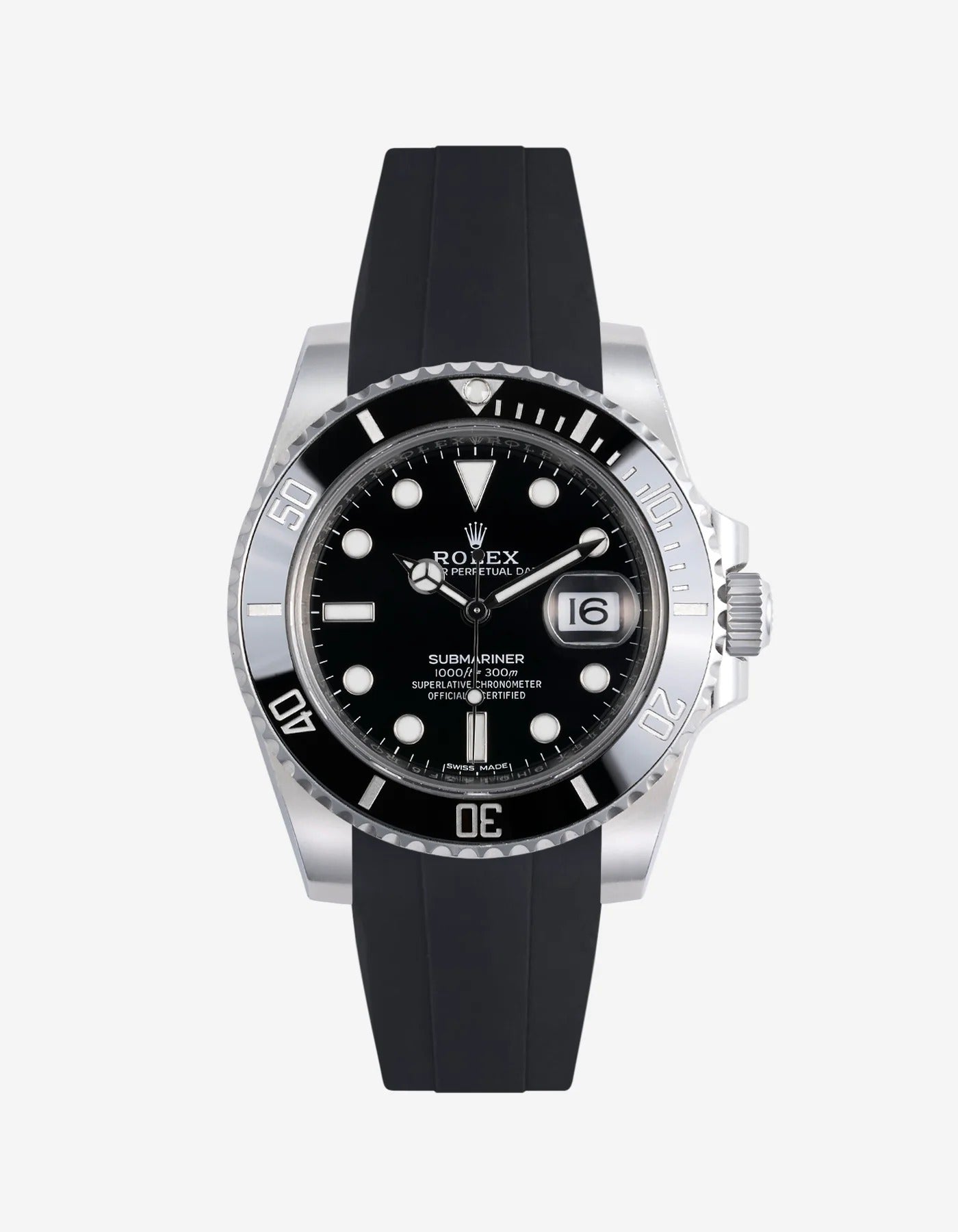 Rolex Submariner 116610LN Date Ceramic Bezel with Rubber B Strap