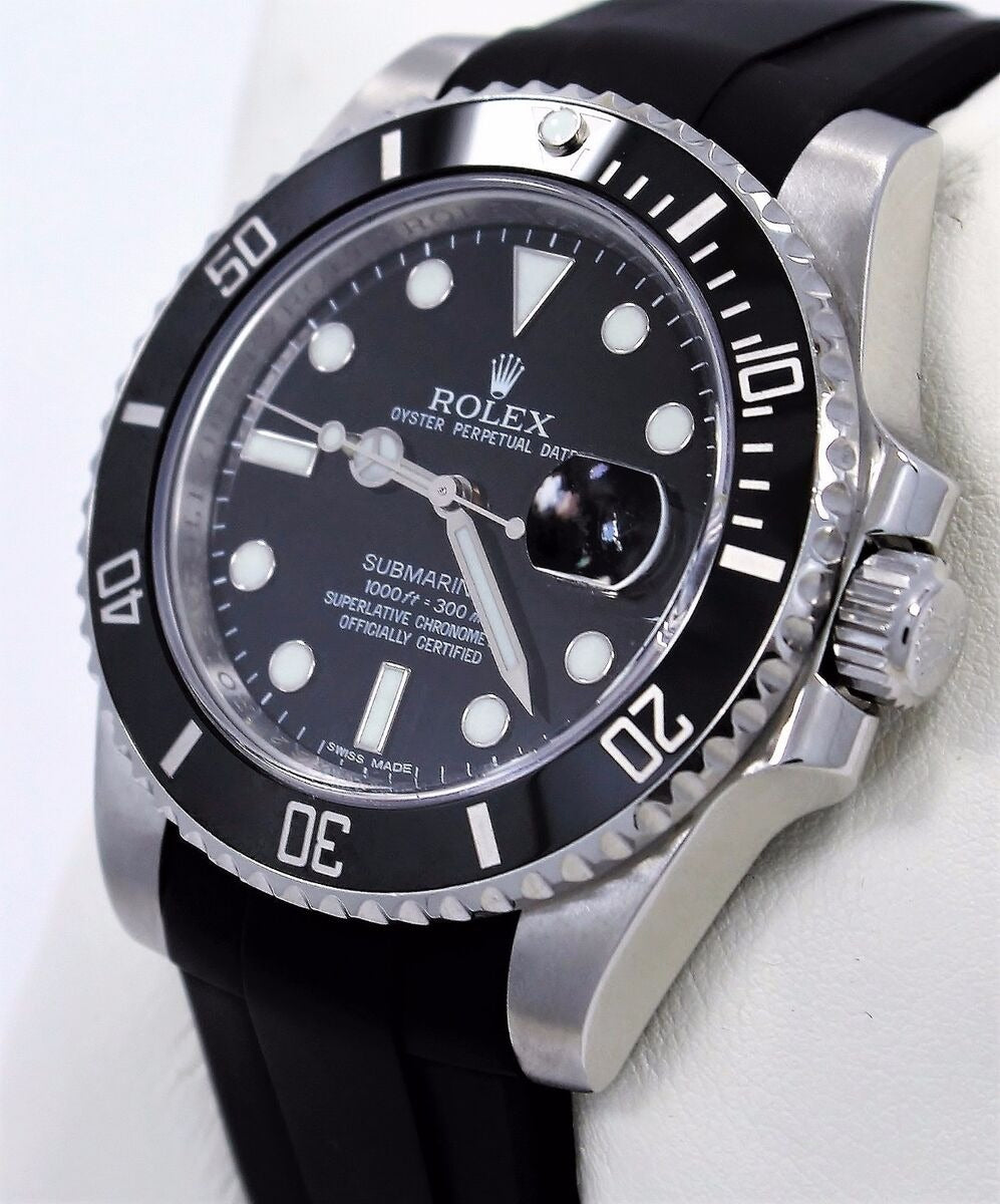 Rolex Submariner 116610LN Date Ceramic Bezel with Rubber B Strap
