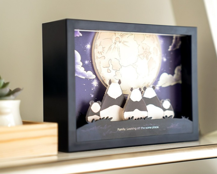 Panda Bao Family Framed Mood Light Bluetooth Speaker by Everland Zoo