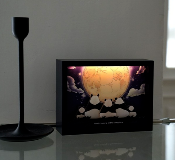 Panda Bao Family Framed Mood Light Bluetooth Speaker by Everland Zoo