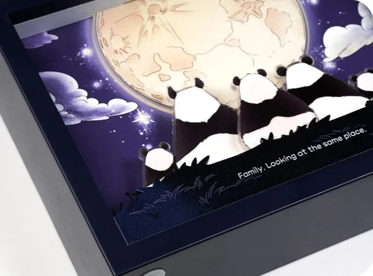 Panda Bao Family Framed Mood Light Bluetooth Speaker by Everland Zoo