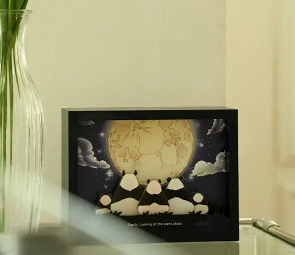 Panda Bao Family Framed Mood Light Bluetooth Speaker by Everland Zoo