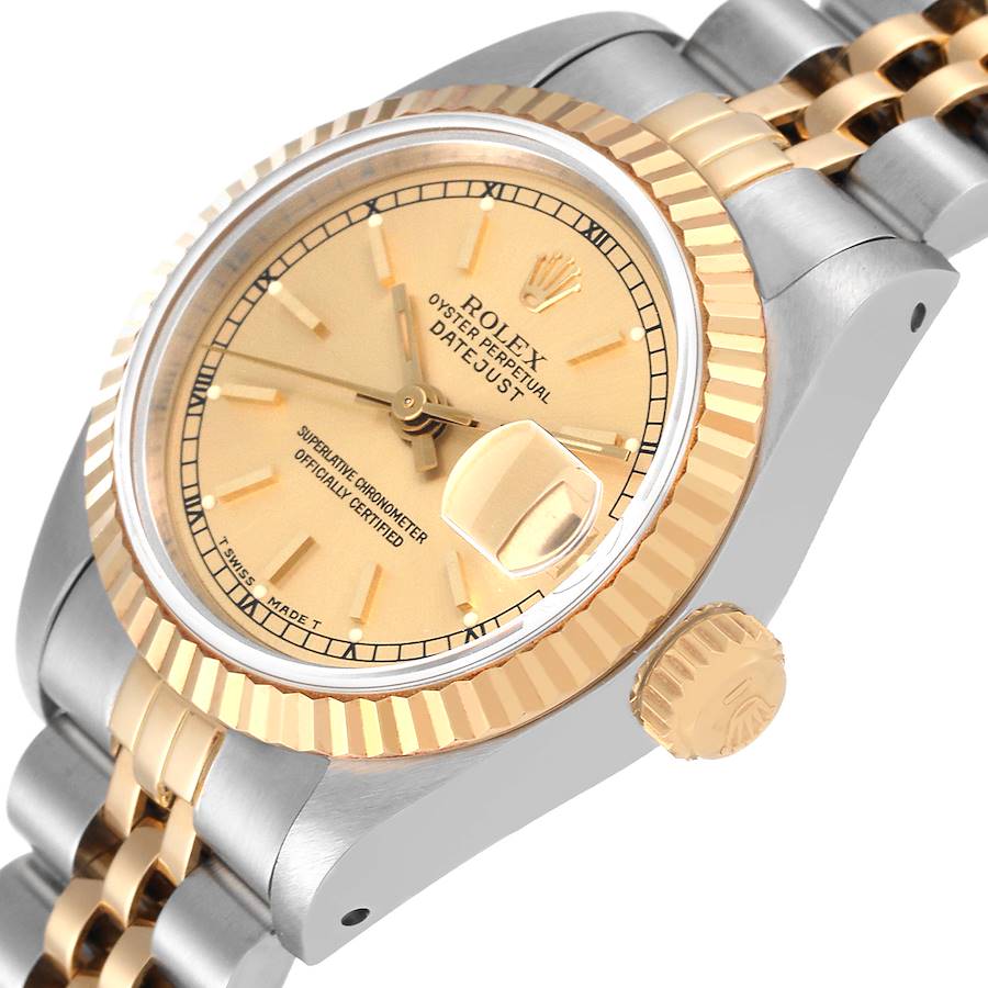 Rolex Datejust 31 Steel and Yellow Gold Datejust 31mm - Fluted Bezel - Champagne Index Dial - Jubilee 278273