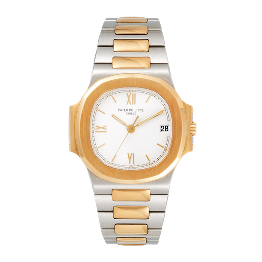 Patek Philippe Nautilus Yellow Gold & Steel White Dial