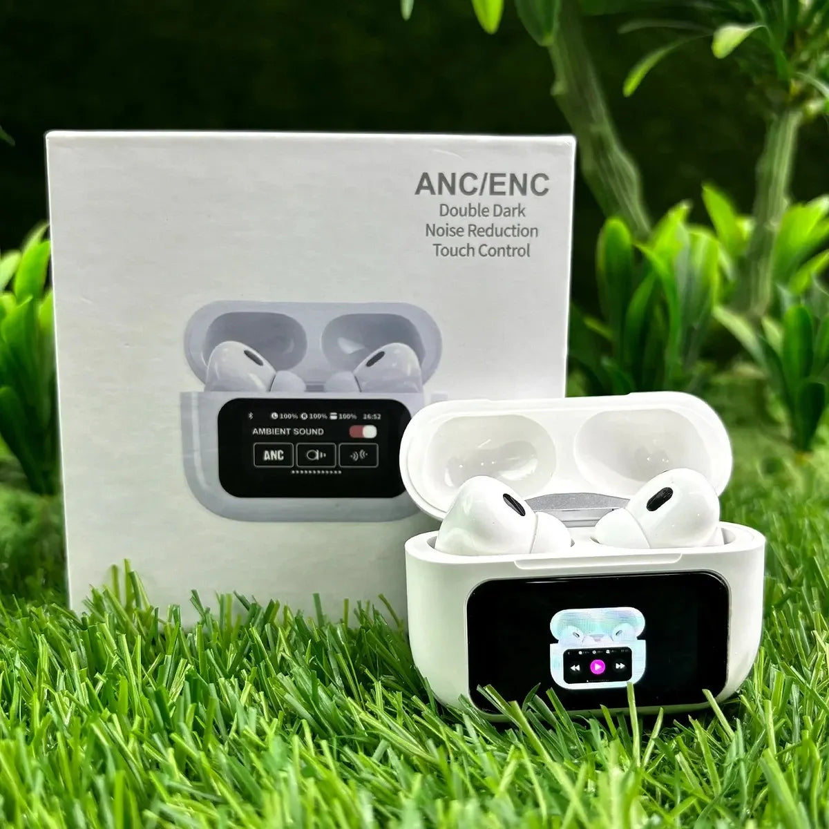 A9Pro Wireless Bluetooth Earbuds with Display ANC Noise Cancelling Long Battery Life