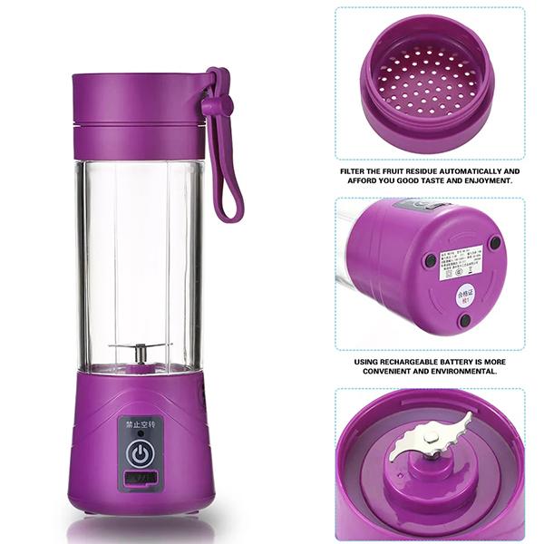 Portable Powerful 6 Blades USB Rechargeable Juicer/Blender