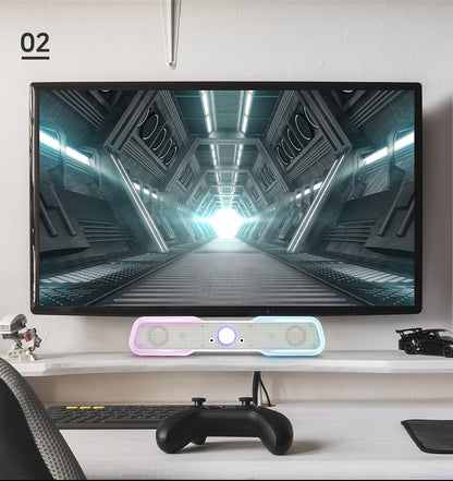 ROYCHE RGB LED Gaming Computer Speaker Bar sound bar, RSB-G5000