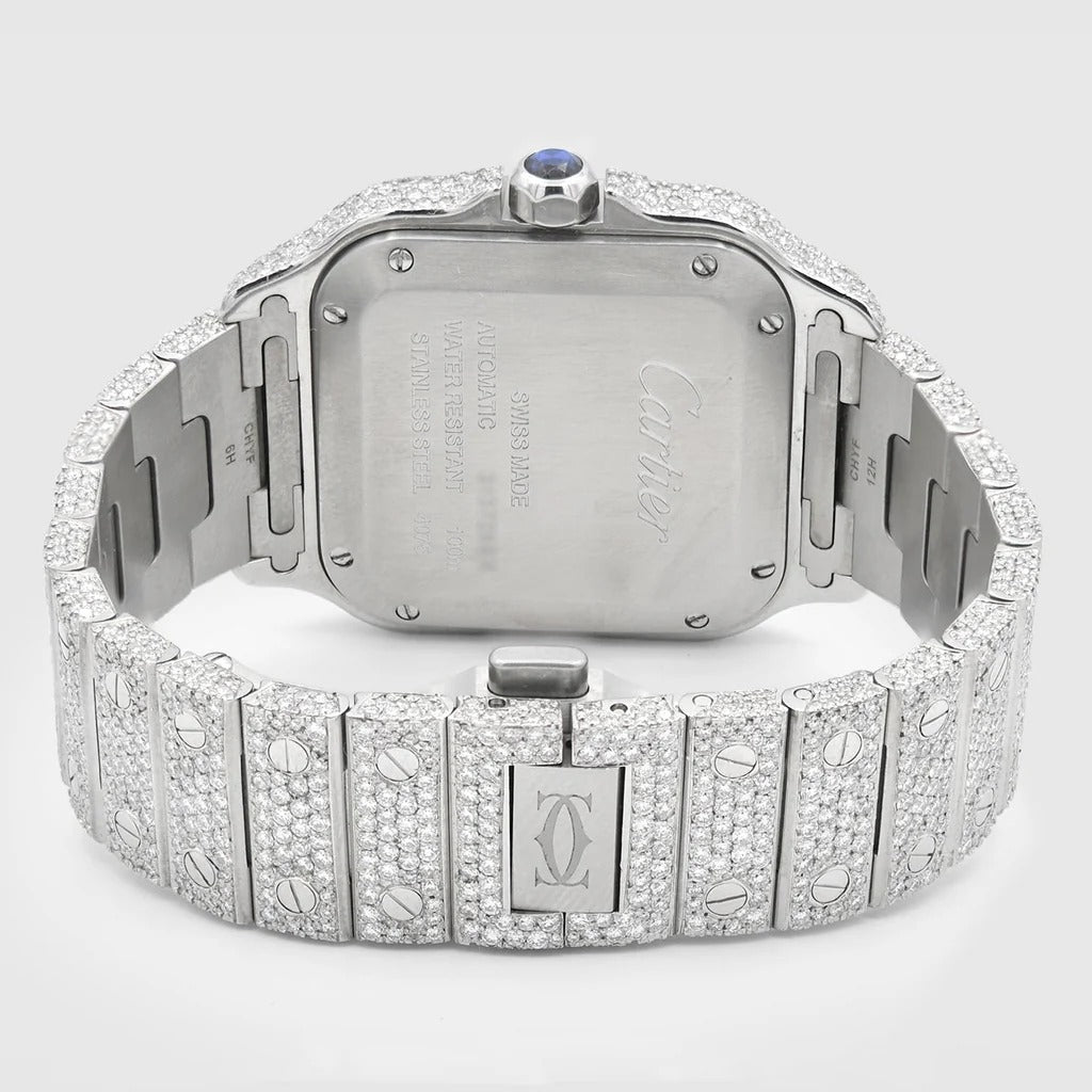 Cartier Santos 35mm Medium Diamond Watch