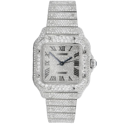 Cartier Santos 35mm Medium Diamond Watch