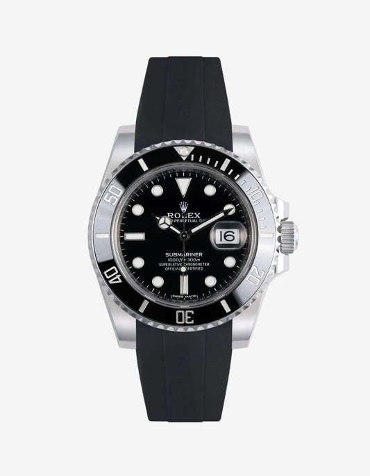 Rolex Submariner 116610LN Date Ceramic Bezel with Rubber B Strap