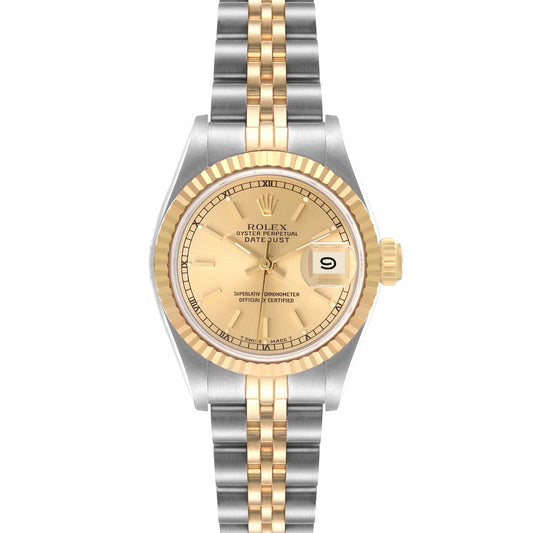 Rolex Datejust 31 Steel and Yellow Gold Datejust 31mm - Fluted Bezel - Champagne Index Dial - Jubilee 278273